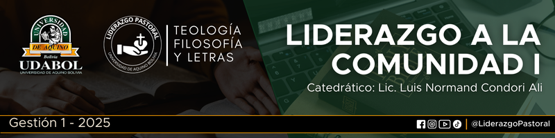 LIDERAZGO A LA COMUNIDAD I