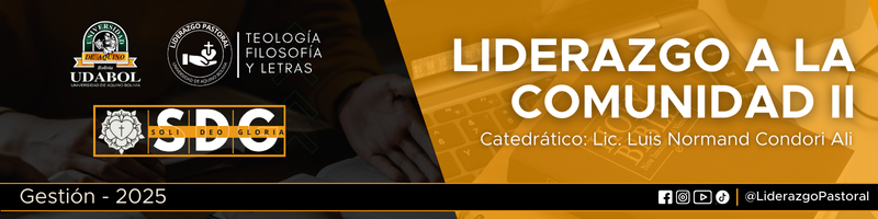 LIDERAZGO A LA COMUNIDAD II